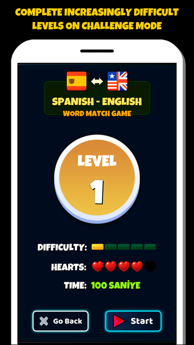 Spanish Vocabulary Game Screenshot