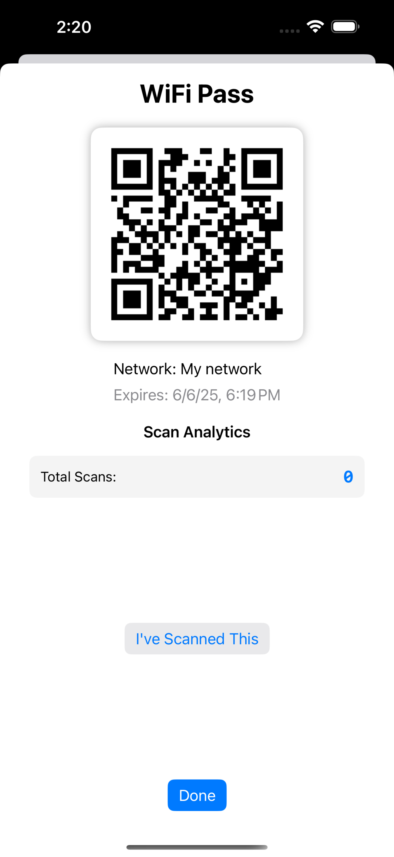 Wifi Pass QR