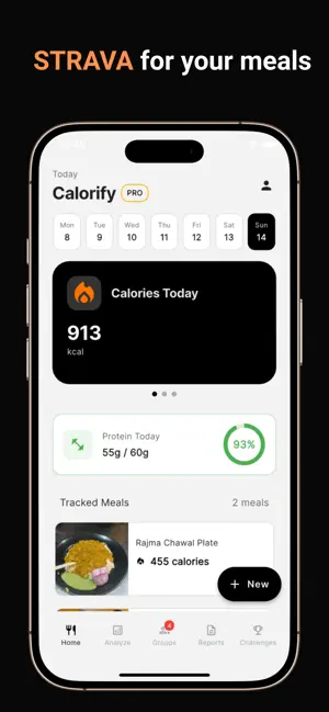 Calorify - Strava for meals screenshot 1