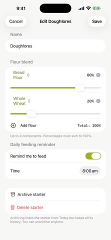 Autolyse: Sourdough Tracker Screenshot 9 of 9