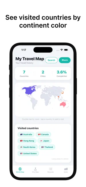 Travel Tracker: World Map screenshot 2