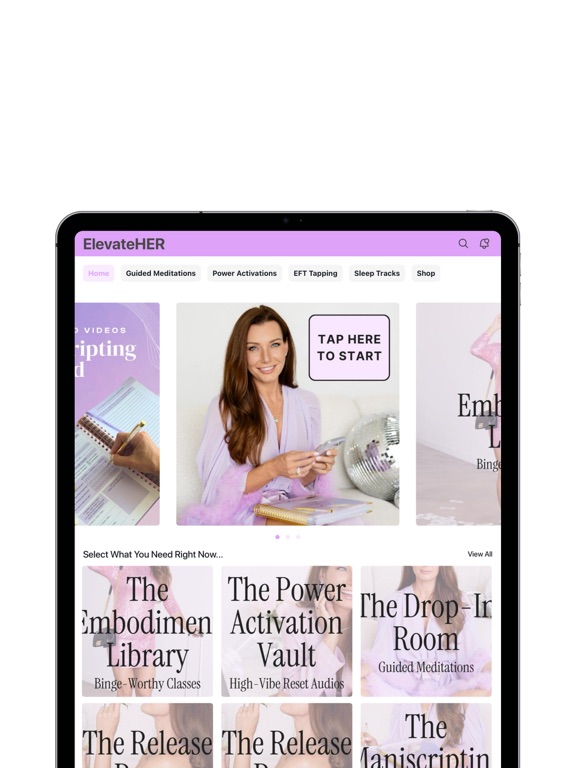ElevateHER: Daily Activations iPad screenshot 1 - Health & Fitness app