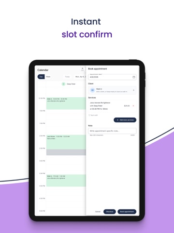 Bliss Point of Sale iPad screenshot