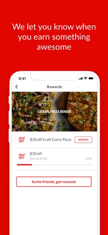 Curry Pizza House Rewards iPhone screenshot