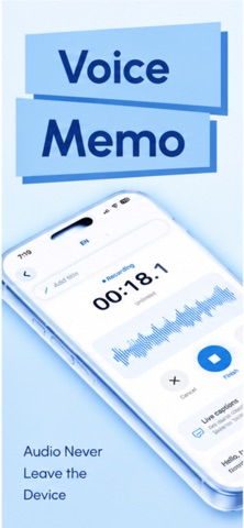 SpeechNotes+: Private AI Memos Screenshot 1 of 5