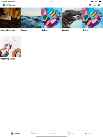 St. Thomas Anglican Church iPad screenshot