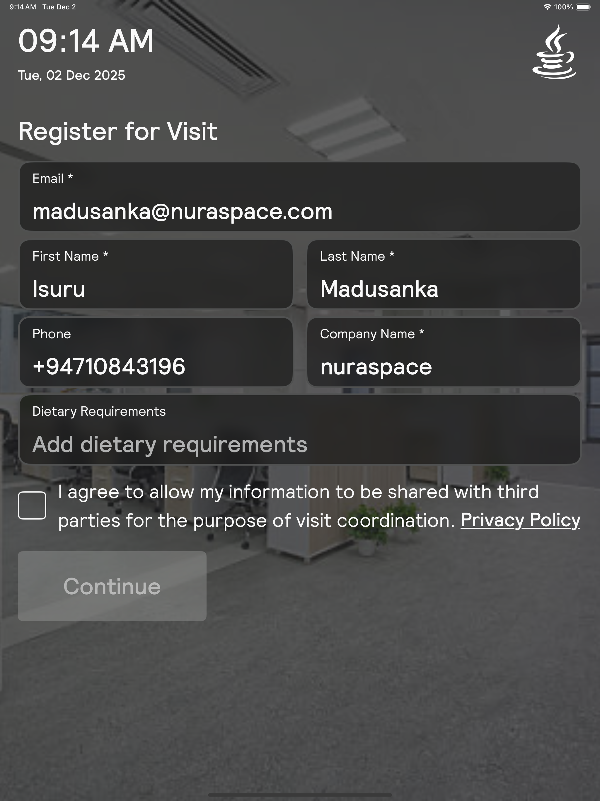 NuraSpace Visitor KIOSK screenshot 5