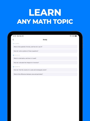 Math Solver: MathFella iPad screenshot