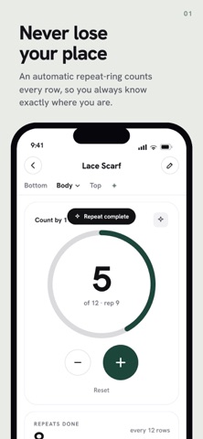 KnitCounter: Row Counter iPhone screenshot