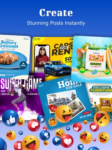 Social Media Post Maker - Ads iPad screenshot