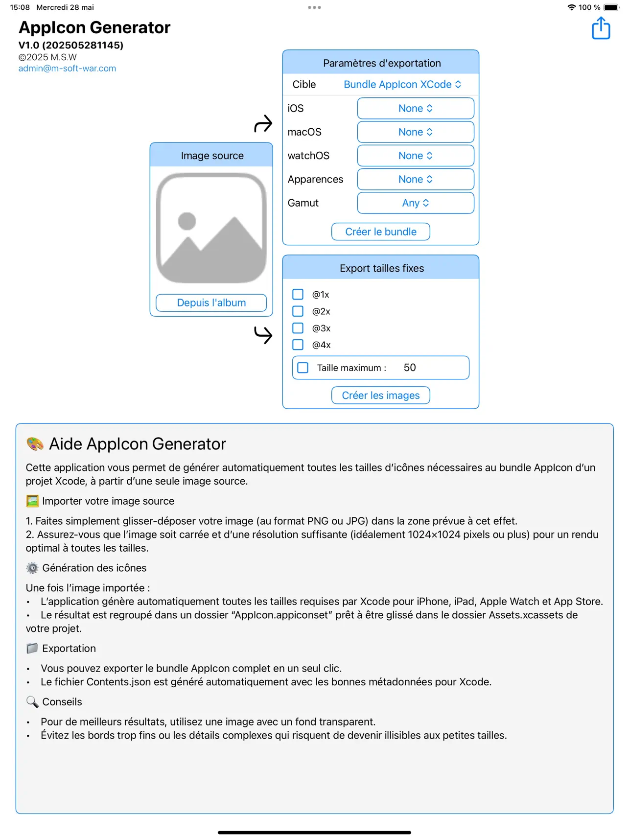 #1. AppIcon Generator (iOS) De: Laurent Moulinier