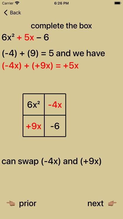 Quadratic Factoring screenshot-4