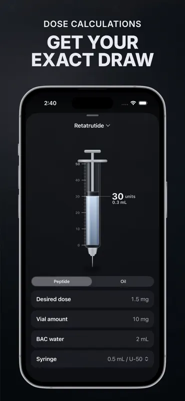 Milligram - Peptide Tracker screenshot 5 of 10