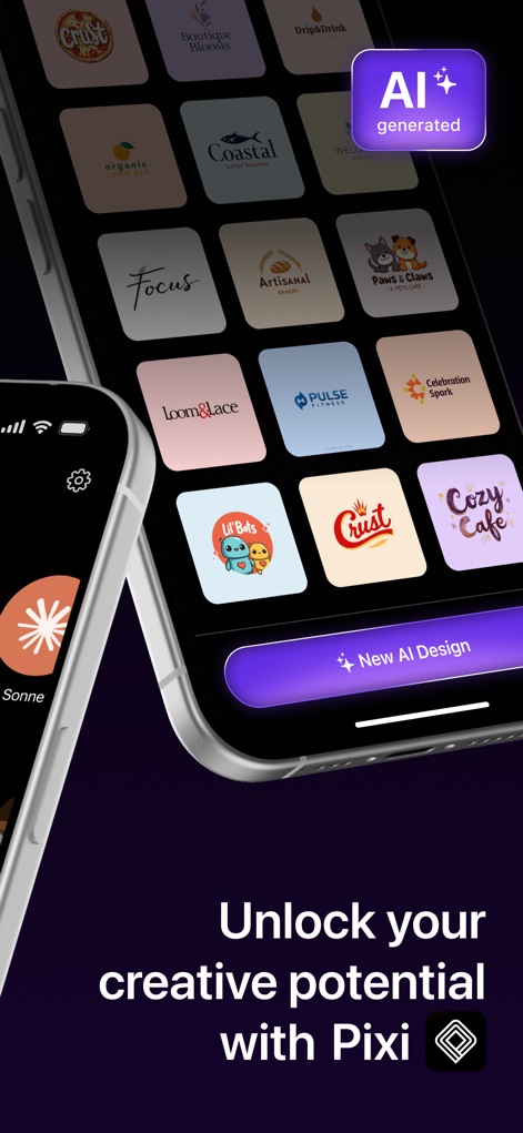 AI Chatbot: Pixi - Users can unlock creative potential with AI-generated logo designs and effortlessly generate a wide array of new AI designs for branding.