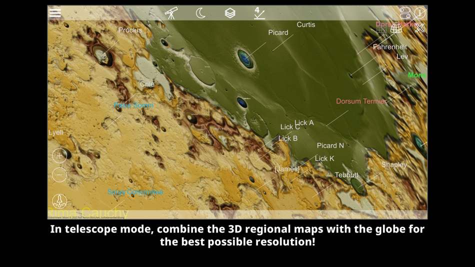 #9. GlobeViewer Moon (macOS) بواسطة: RAB-Software