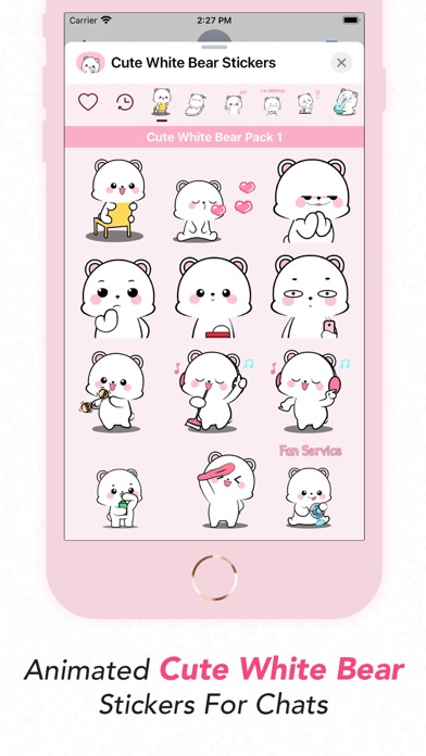 Screenshot 2 of Cute White Bear App