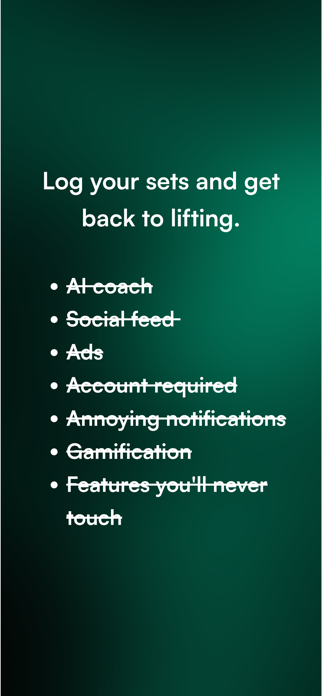 The Log - Workout Tracker Screenshot 1 of 5