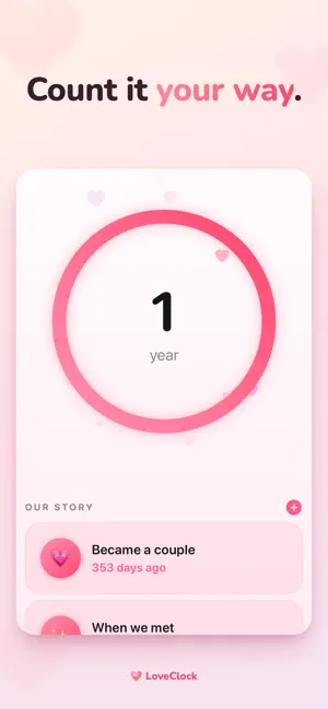 LoveClock - Couple Countdown screenshot 1