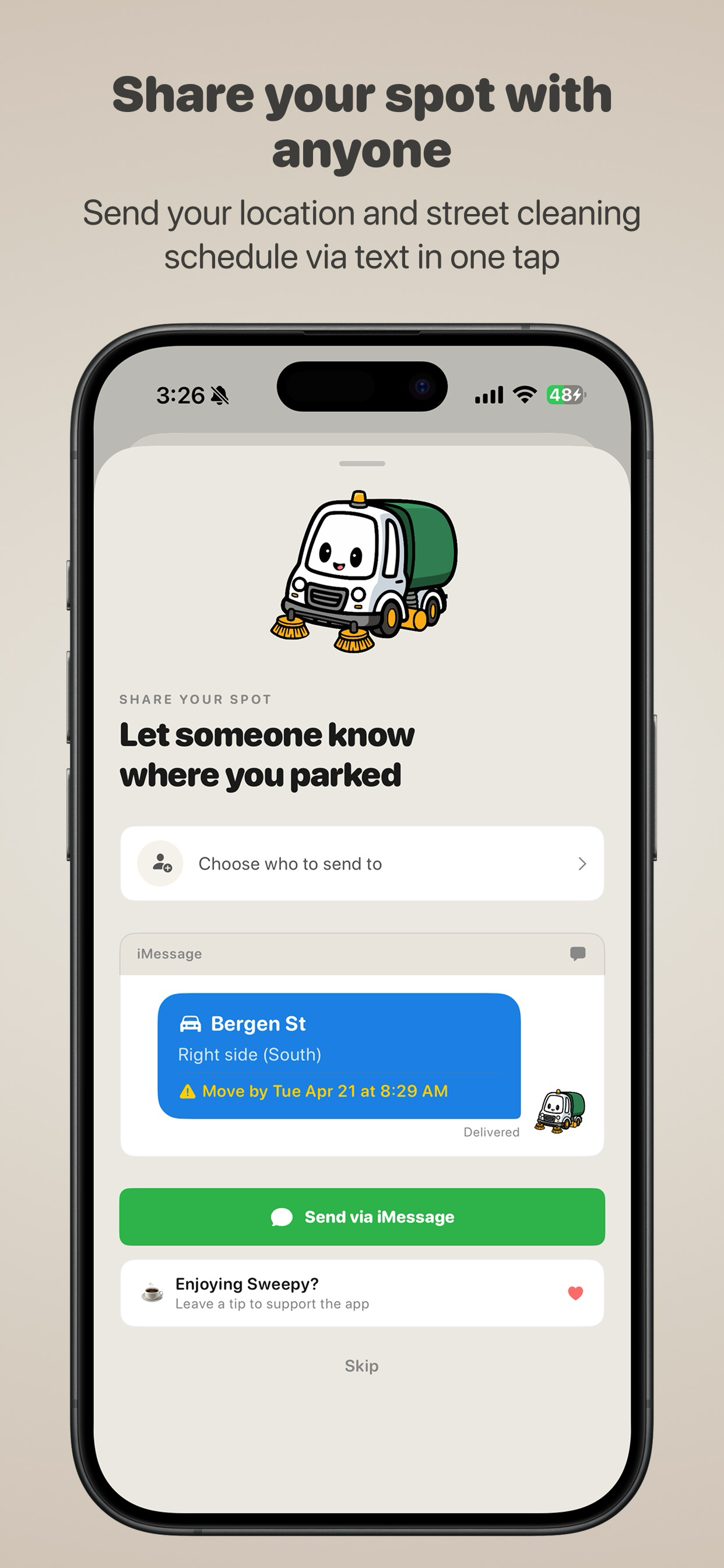 Sweepy: NYC Parking App