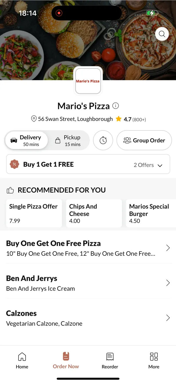 Screenshot #2 pour Marios Pizza.
