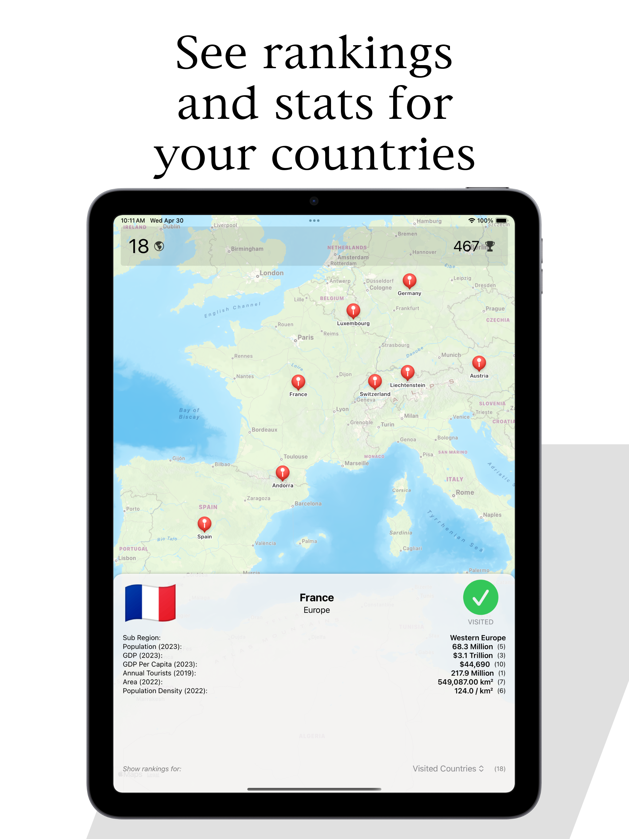 Simply: Country Tracker