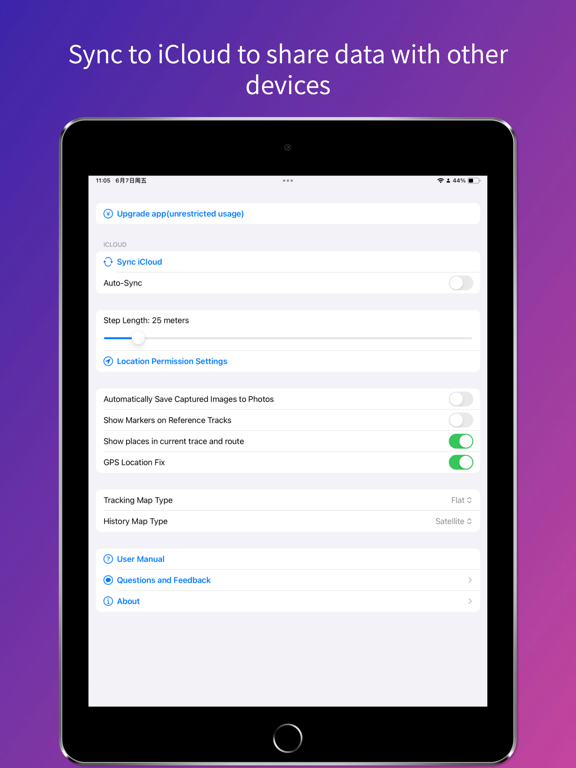 Journey GPS Tracker iPad screenshot 5 - Travel app