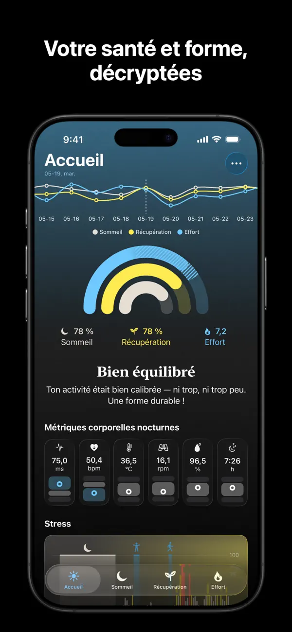 Screenshot #1 pour Nuito : Sommeil & Récupération