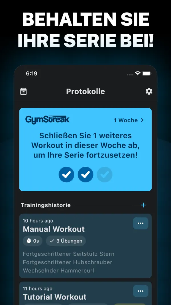 GymStreak: KI Fitness Trainer iPhone App Screenshot 8 – Gesundheit & Fitness