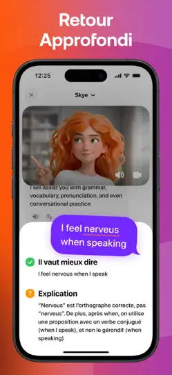 Capture d'écran de Praktika – Parlez Anglais IA sur iPhone 5