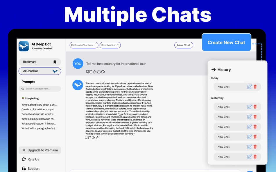 #2. AI Deep Chatbot: AI Assistant (macOS) 게시자: Touheed Ahmad