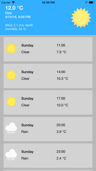 Screenshot #1 pour Feed Me Weather