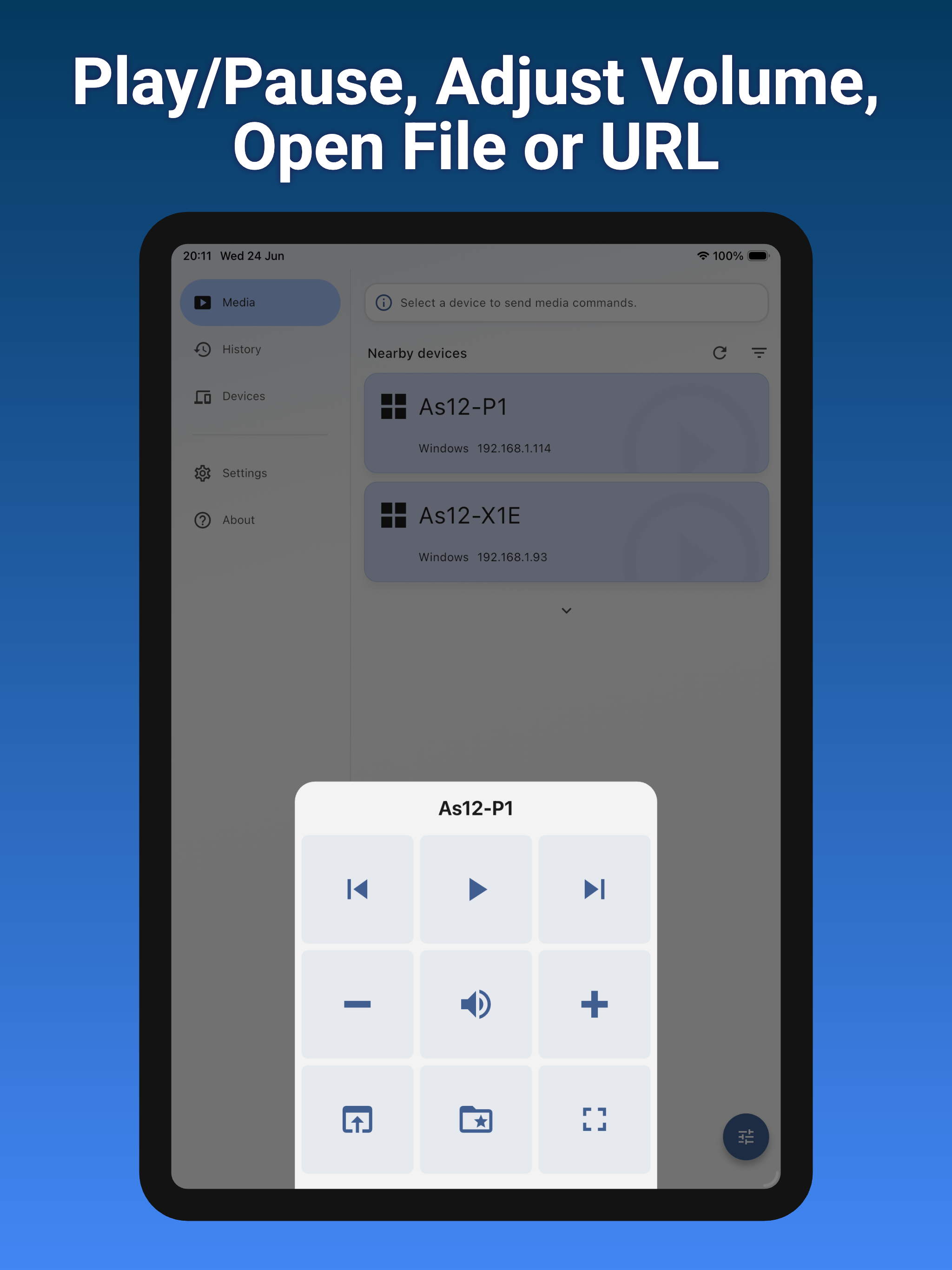 Media Remote - Player Control