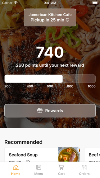 Jamerican Kitchen Cafe app screenshot