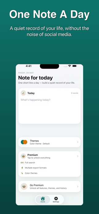 Daily Note - Minimal Journal Screenshot 1 of 5