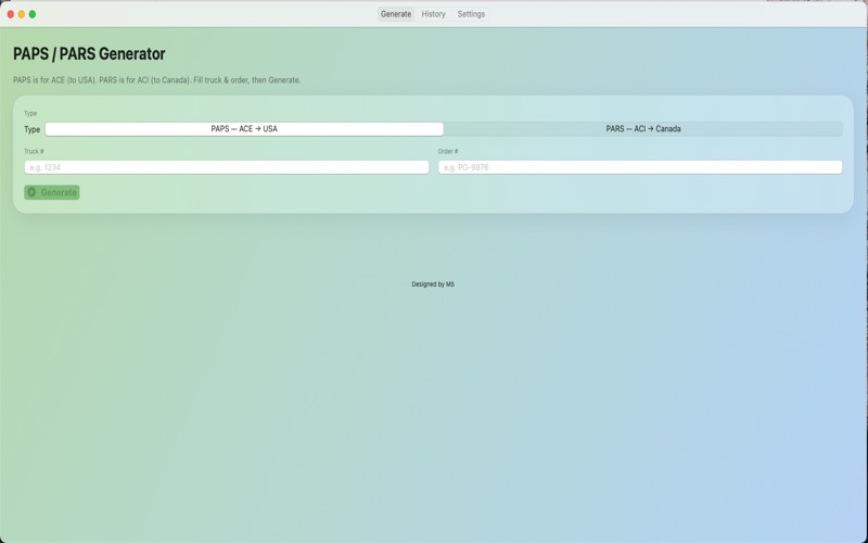 App screenshot