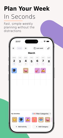 Sevn: Simple weekly planner Screenshot 2 of 4