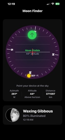 Moon Finder: Moonrise Widget screenshot