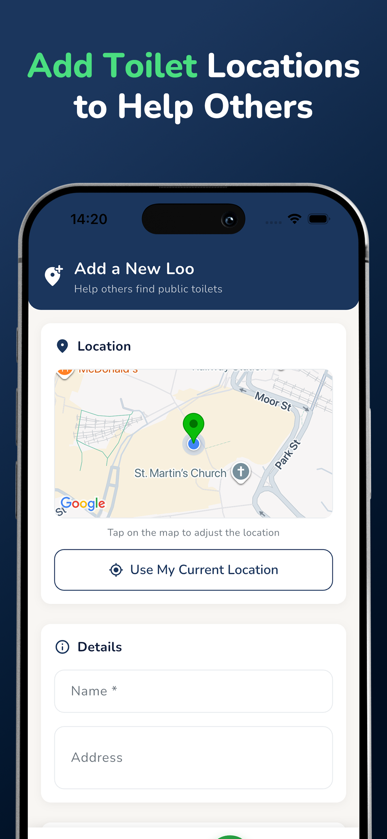 Where To Wee: Toilet Finder