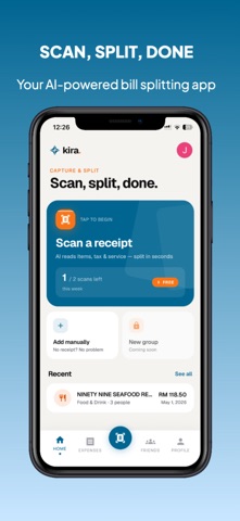 Kira: Scan & Split Receipts Screenshot 1 of 6