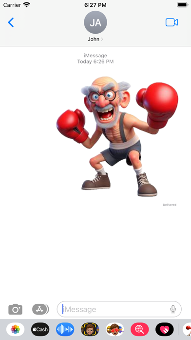 Boxing Grandad Stickers Screenshot
