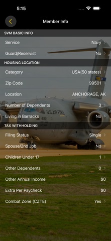 Military Pay Calc screenshot