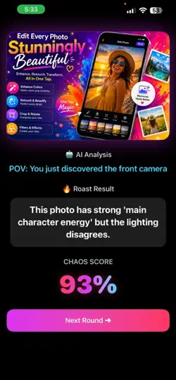 Screenshot von Photovex auf dem iPhone 4
