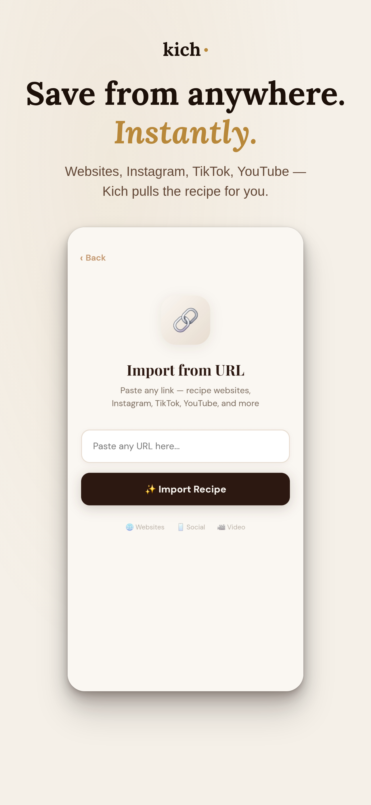 Kich: Recipe Keeper & Scanner