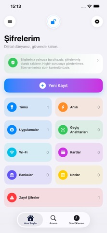 Şifre Depolama Screenshot 1 of 5