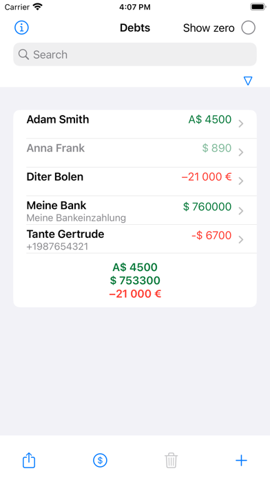 Where's Money: Debts Screenshot