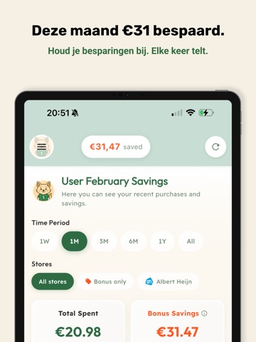 Spaartje - slim boodschappen iPad screenshot