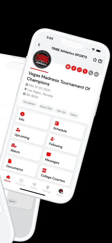 Tribe Athletics Sports Events screenshot 2