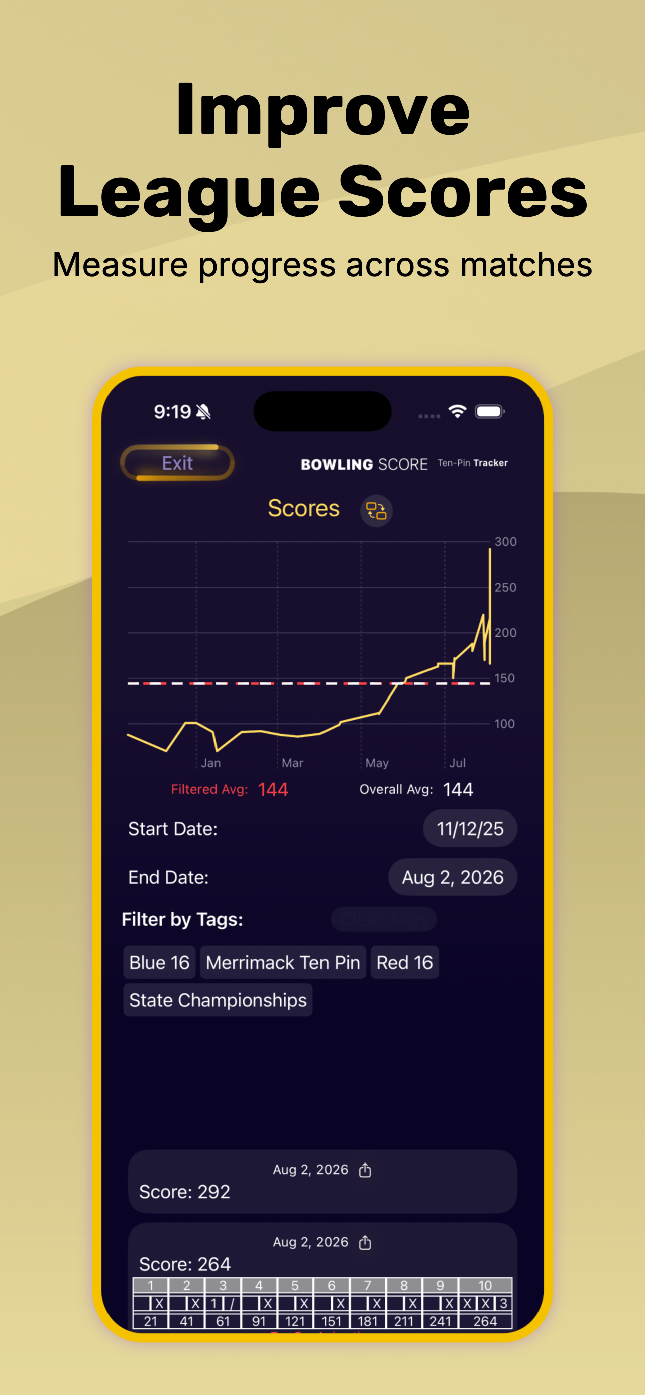 Bowling Score: Ten Pin Tracker screenshot 3