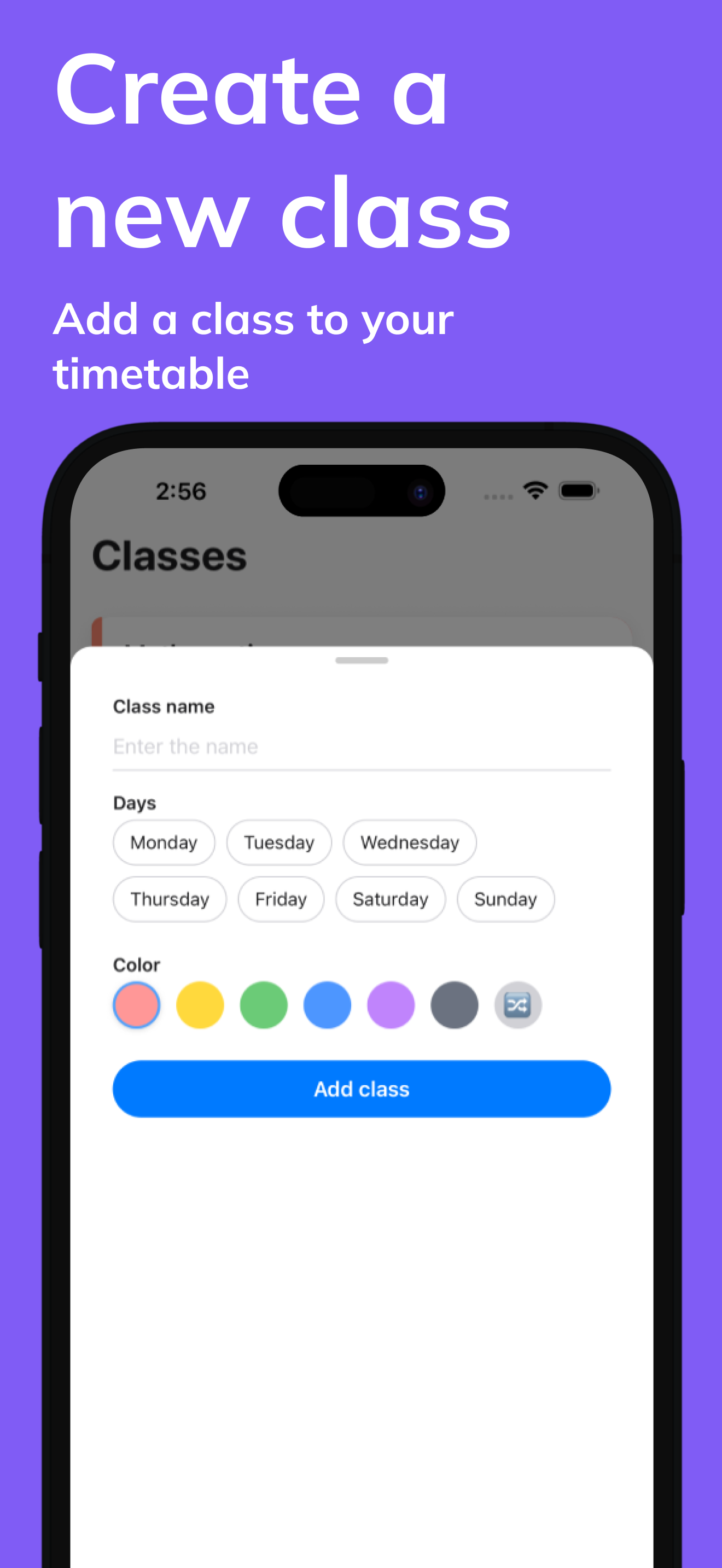 Class Timetable Planner