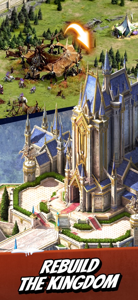 Rise of the Kings - Marvel at the impressive architectural progression of the stronghold, featuring majestic castles and sprawling settlements.